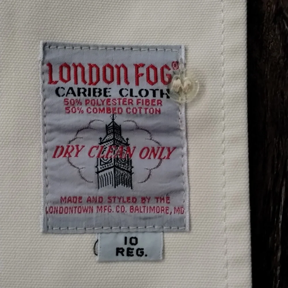 Vintage London Fog Maincoats Caribe Cloth Raincoat Excellent Condition Size 10 - Picture 7 of 16